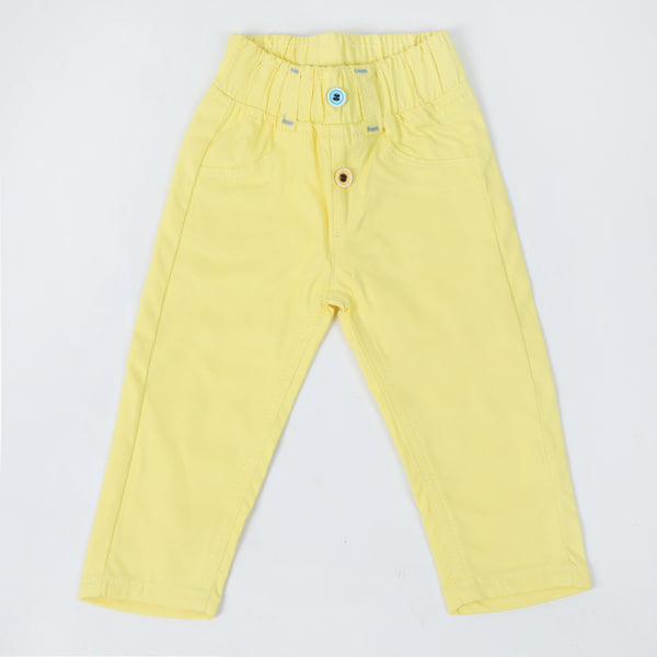 Newborn Girls Cotton Pant - Yellow, Newborn Girls Shorts Skirts & Pants, Chase Value, Chase Value