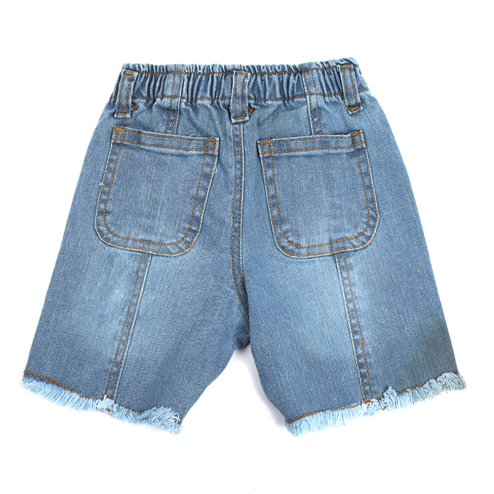 Eminent Girls Denim Short - Mid Blue, Girls Shorts Skirts, Eminent, Chase Value