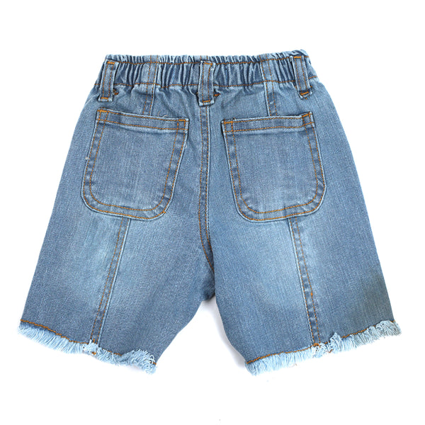 Eminent Girls Denim Short - Mid Blue