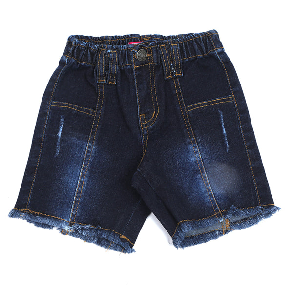 Eminent Girls Denim Short - Navy Blue