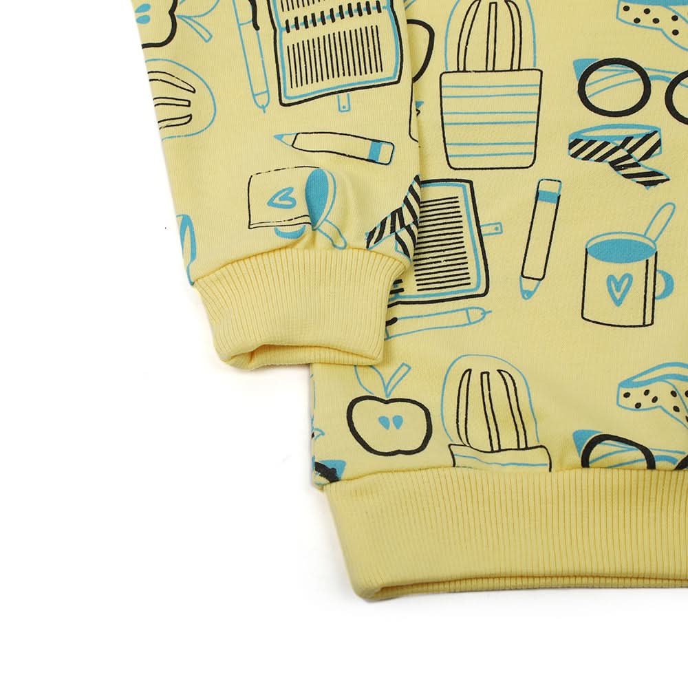 Girls Full Sleeves Hoodie T-Shirt - Yellow, Girls Hoodies & Sweat Shirts, Chase Value, Chase Value