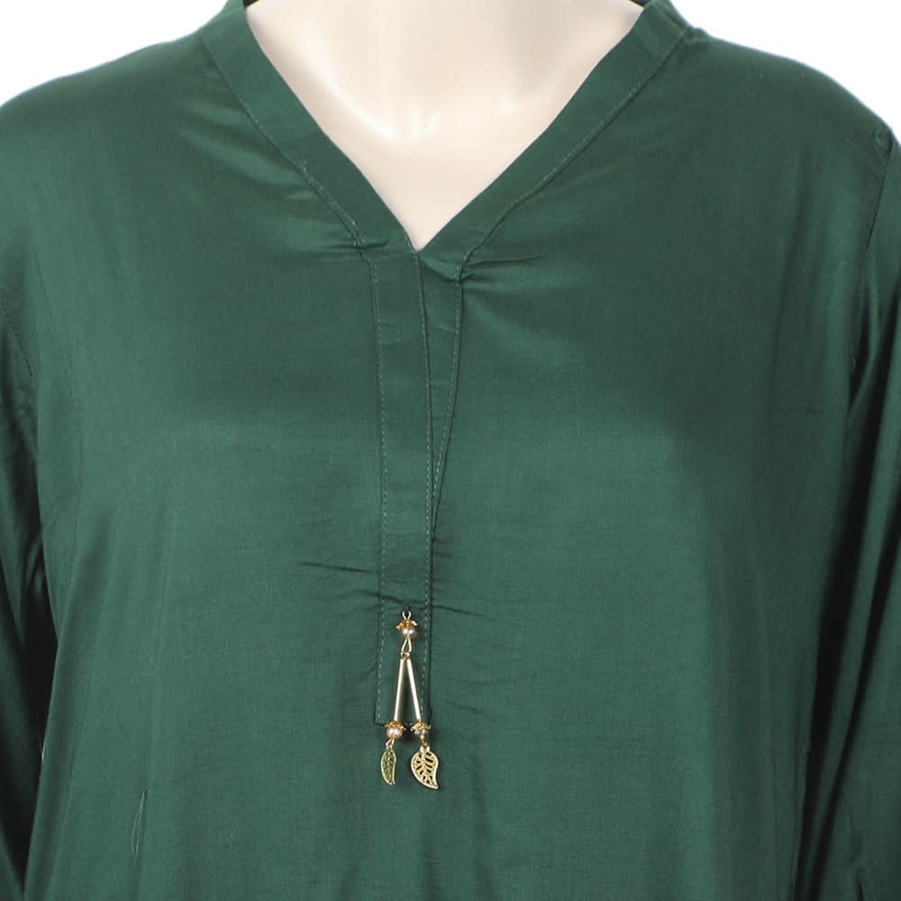 Women's Dyed Solid Co-Ord Set - Bottle Green, Women Co-Ord Set, Chase Value, Chase Value