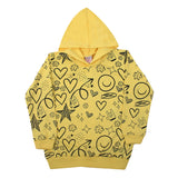 Girls Full Sleeves Hoodie T-Shirt - Yellow, Girls Hoodies & Sweat Shirts, Chase Value, Chase Value