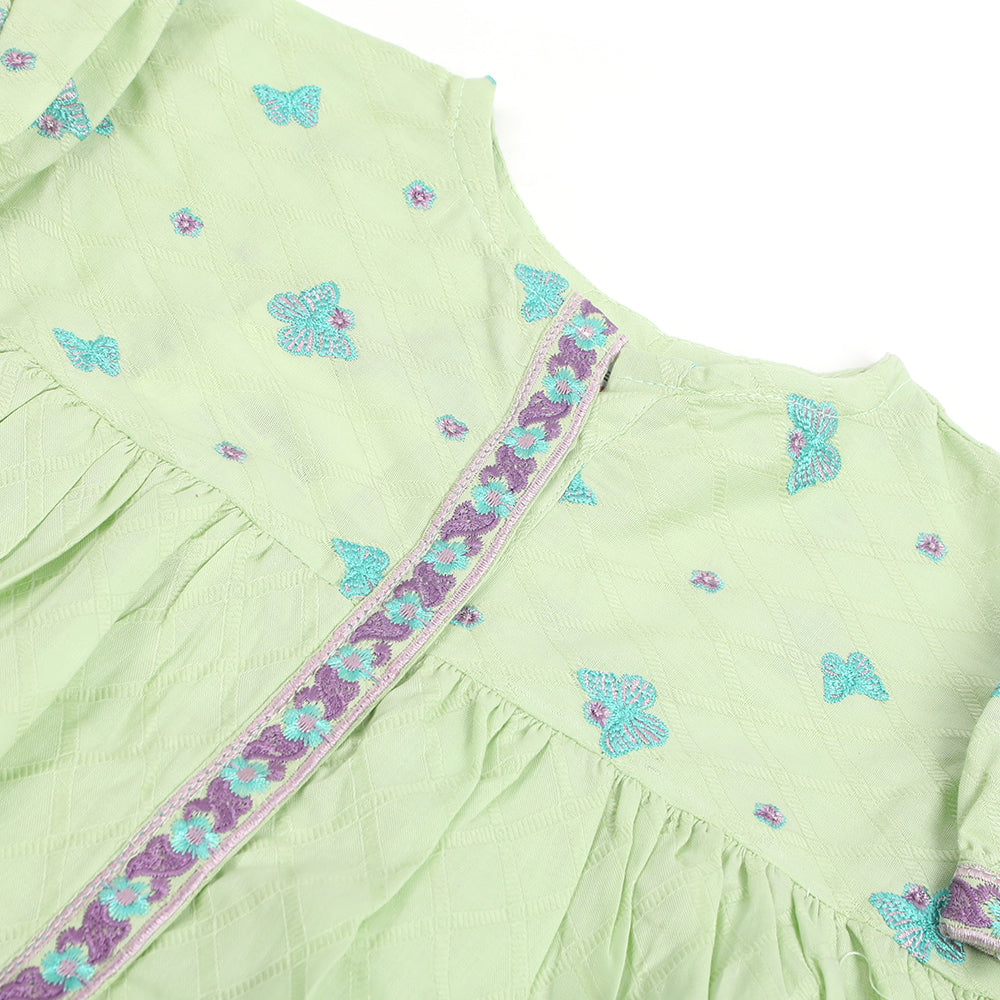 Eminent Girls Embroidered Stitched Shalwar Suit - Mint Green, Girls Shalwar Kameez, Eminent, Chase Value