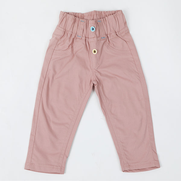 Newborn Girls Cotton Pant - Tea Pink, Newborn Girls Shorts Skirts & Pants, Chase Value, Chase Value