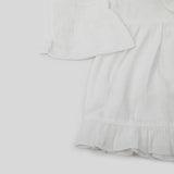 Girls Full Sleeves Woven Top - White, Girls Tops, Chase Value, Chase Value