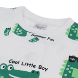 Boys Half Sleeves T-Shirt - White, Boys T-Shirts, Chase Value, Chase Value