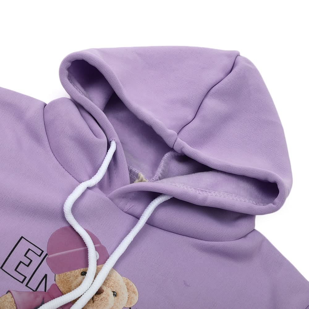 Girls Full Sleeves Hoodie T-Shirt - Purple, Girls Hoodies & Sweat Shirts, Chase Value, Chase Value