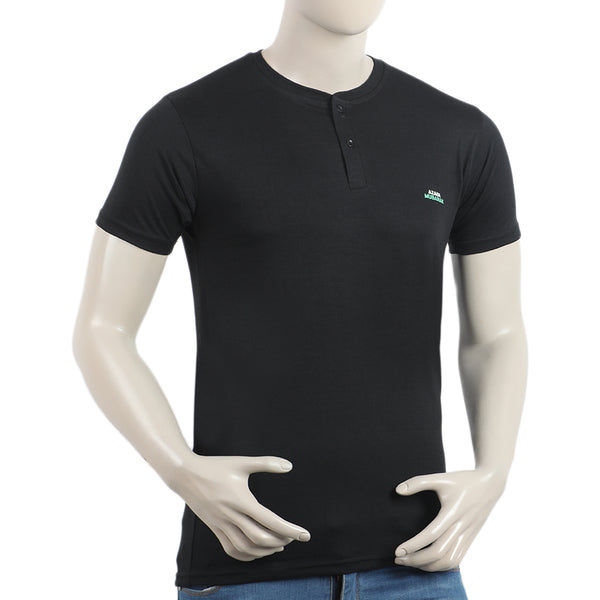 Eminent Men's Round Neck Half Sleeves T-Shirt - Black