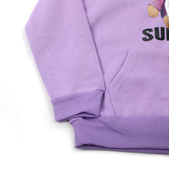 Girls Full Sleeves Hoodie T-Shirt - Purple