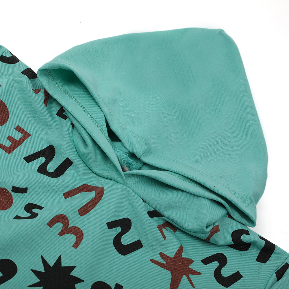 Girls Full Sleeves Hoodie T-Shirt - Cyan, Girls Hoodies & Sweat Shirts, Chase Value, Chase Value