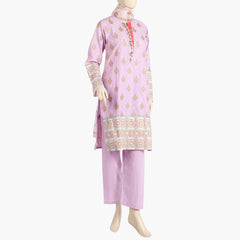 Women's Embroidered Stitched 3Pcs Suit - Light Purple, Women Shalwar Suits, Chase Value, Chase Value