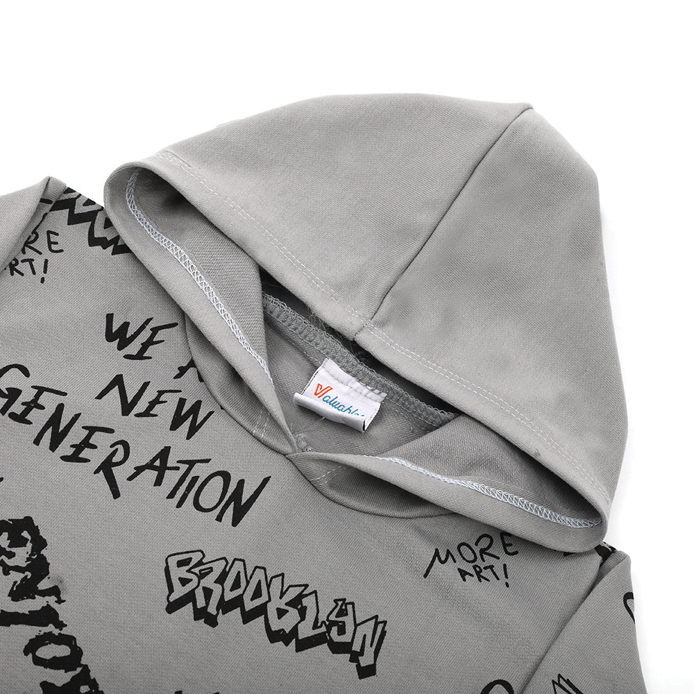 Boys Full Sleeves Hoodie - Light Grey, Boys Hoodies & Sweat Shirts, Chase Value, Chase Value