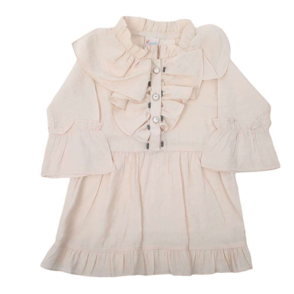 Girls Full Sleeves Woven Top - Fawn, Girls Tops, Chase Value, Chase Value