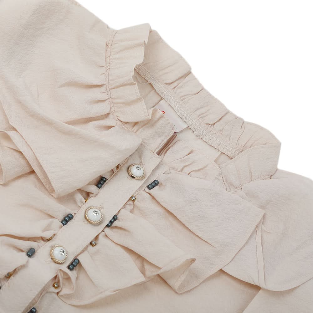 Girls Full Sleeves Woven Top - Fawn, Girls Tops, Chase Value, Chase Value