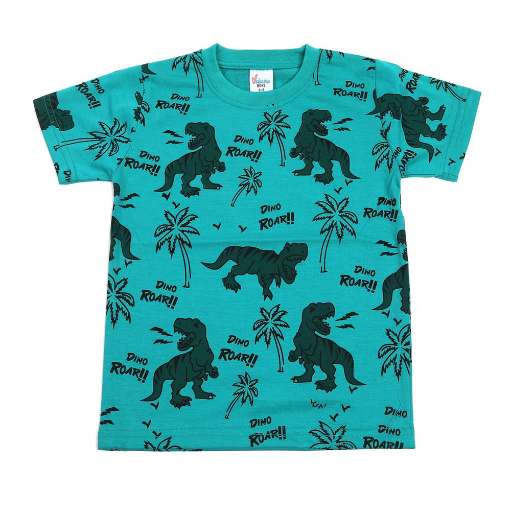 Boys Half Sleeves T-Shirt - Sea Green, Boys T-Shirts, Chase Value, Chase Value