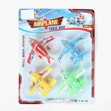 Pull Back Power Airplane Toy - 4 Pack Set, Non-Remote Control, Chase Value, Chase Value