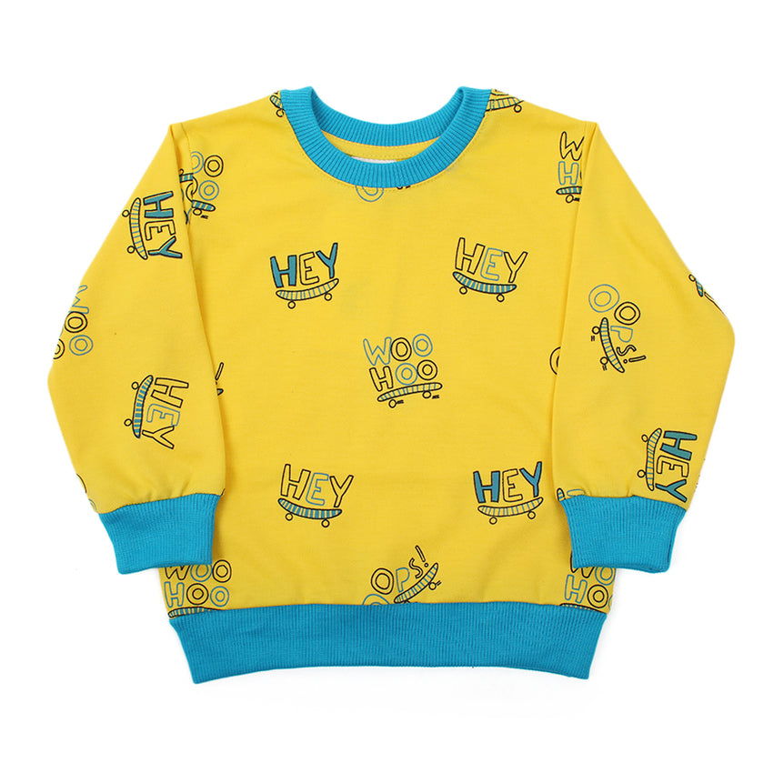 Boys Full Sleeves SweatShirt - Yellow