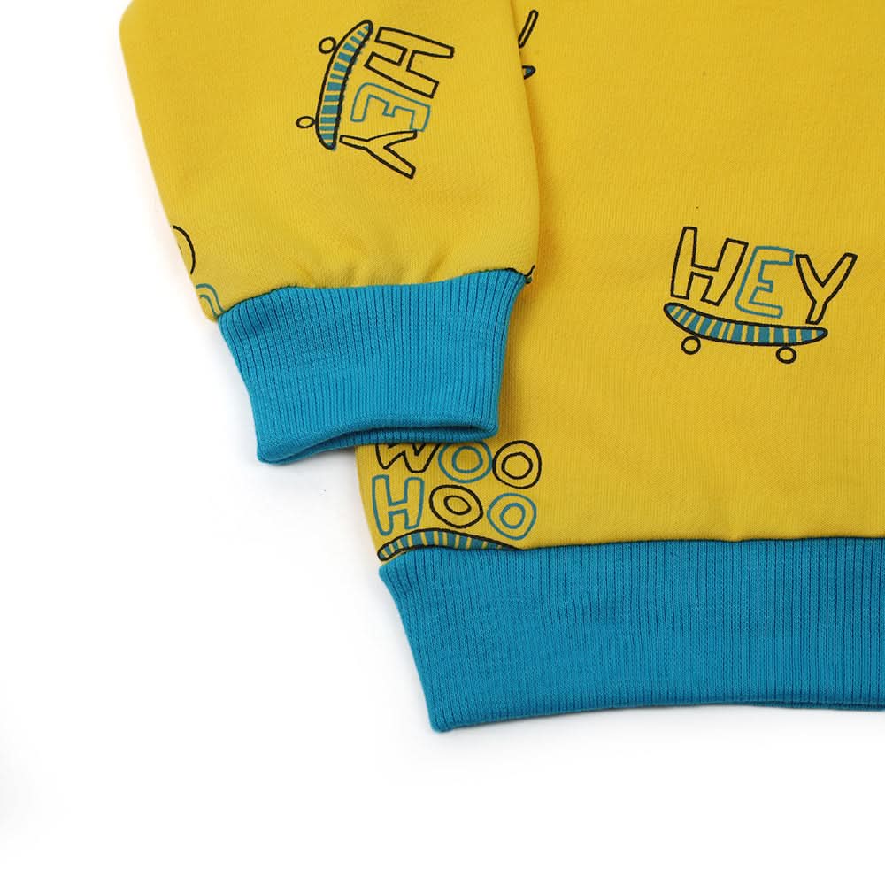 Boys Full Sleeves SweatShirt - Yellow, Boys Hoodies & Sweat Shirts, Chase Value, Chase Value