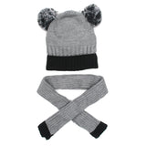 Kids Woolen Muffler & Cap Set - Grey, Boys Caps & Gloves, Chase Value, Chase Value