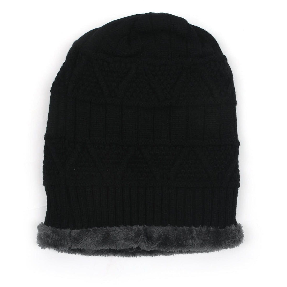 Men's Woolen Cap - Black, Men's Cap & Other Accessories, Chase Value, Chase Value
