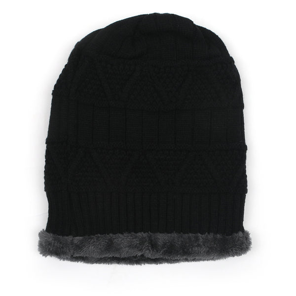 Men's Woolen Cap - Black