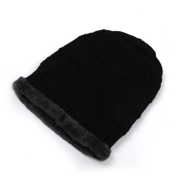 Men's Woolen Cap - Black