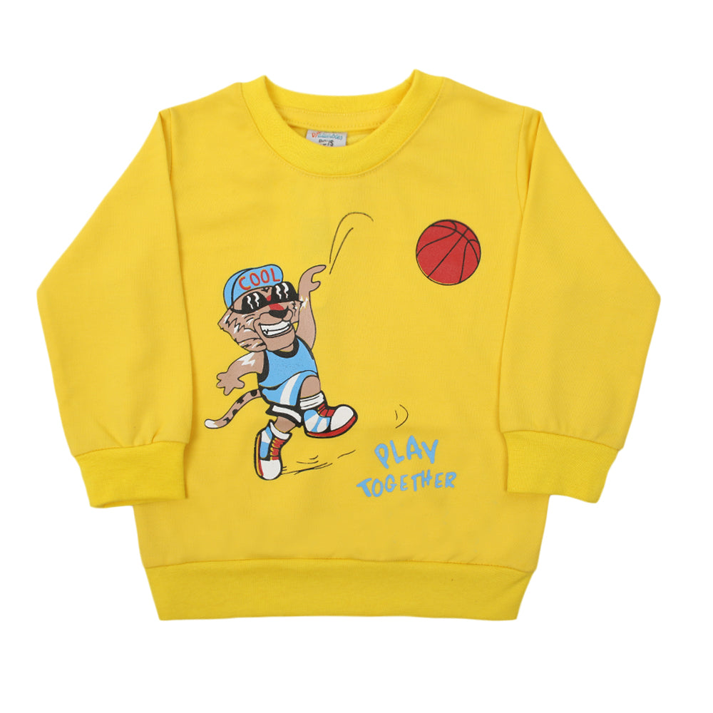 Boys Full Sleeves Sweat Shirt - Yellow, Boys Hoodies & Sweat Shirts, Chase Value, Chase Value