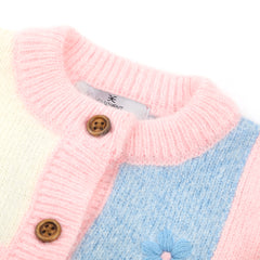 Eminent Newborn Girls Full Sleeves Sweater - Pink