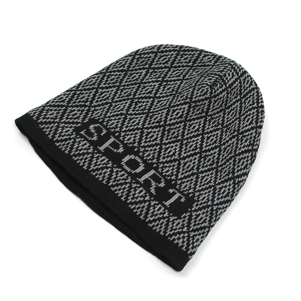 Men's Woolen Cap - Black