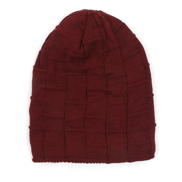 Men's Woolen Cap - Maroon