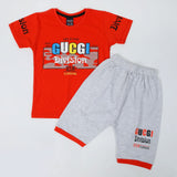 Boys Half Sleeves Suit - Orange, Boys Sets & Suits, Chase Value, Chase Value
