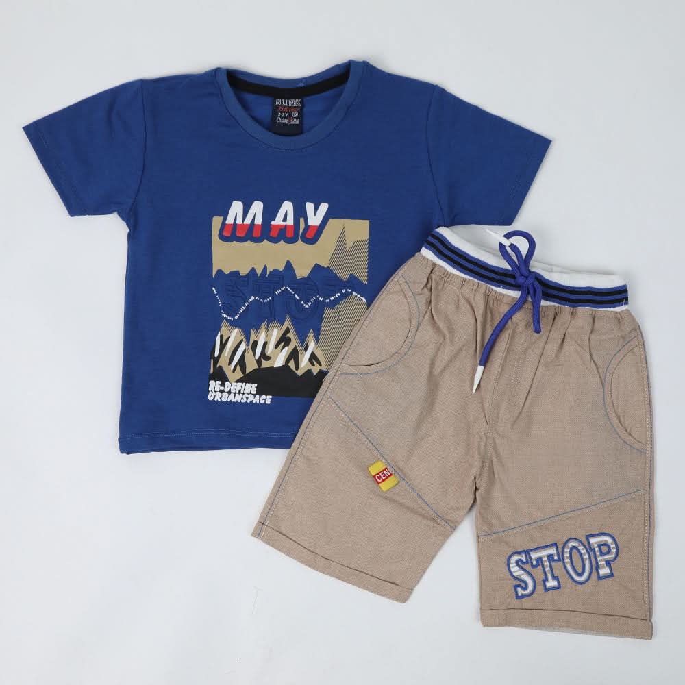 Boys Half Sleeves Suit - Blue, Boys Sets & Suits, Chase Value, Chase Value
