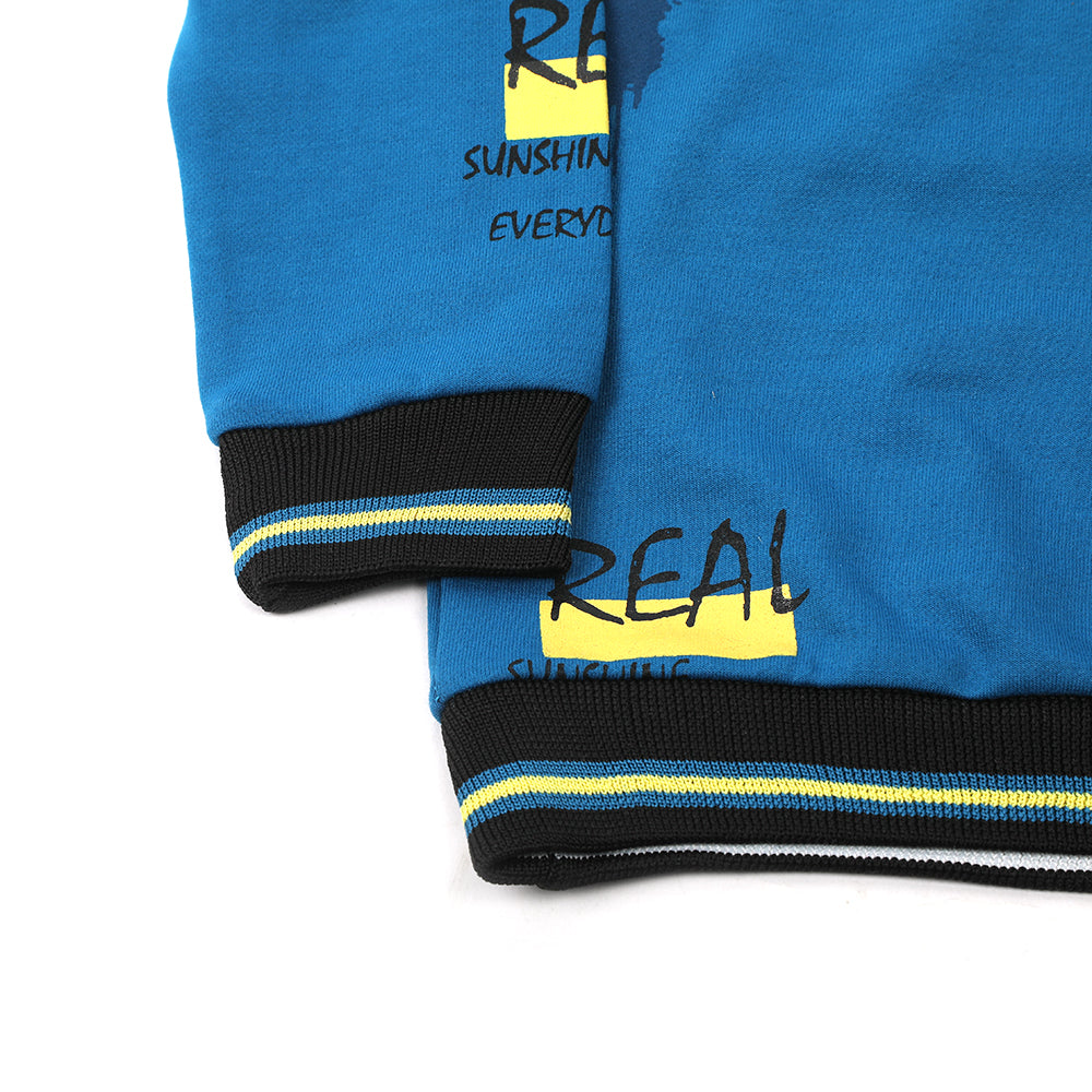Boys Full Sleeves Hoodie - Steel Blue, Boys Hoodies & Sweat Shirts, Chase Value, Chase Value