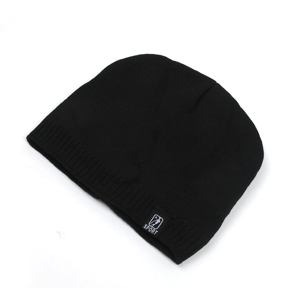 Men's Woolen Cap - Black, Men's Cap & Other Accessories, Chase Value, Chase Value