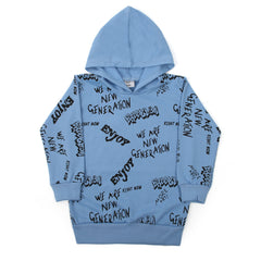 Boys Full Sleeves Hoodie - Light Blue