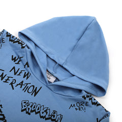 Boys Full Sleeves Hoodie - Light Blue