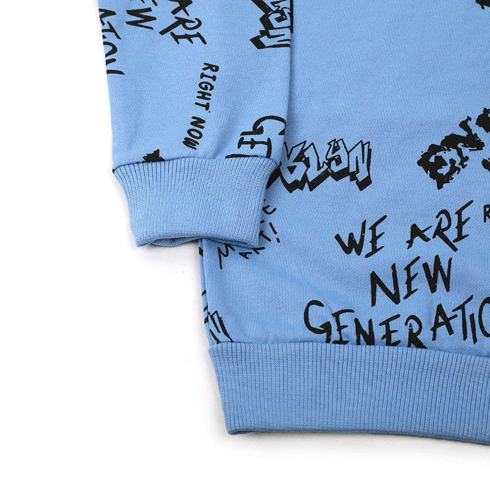 Boys Full Sleeves Hoodie - Light Blue, Boys Hoodies & Sweat Shirts, Chase Value, Chase Value