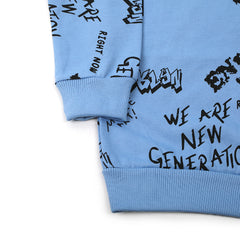 Boys Full Sleeves Hoodie - Light Blue