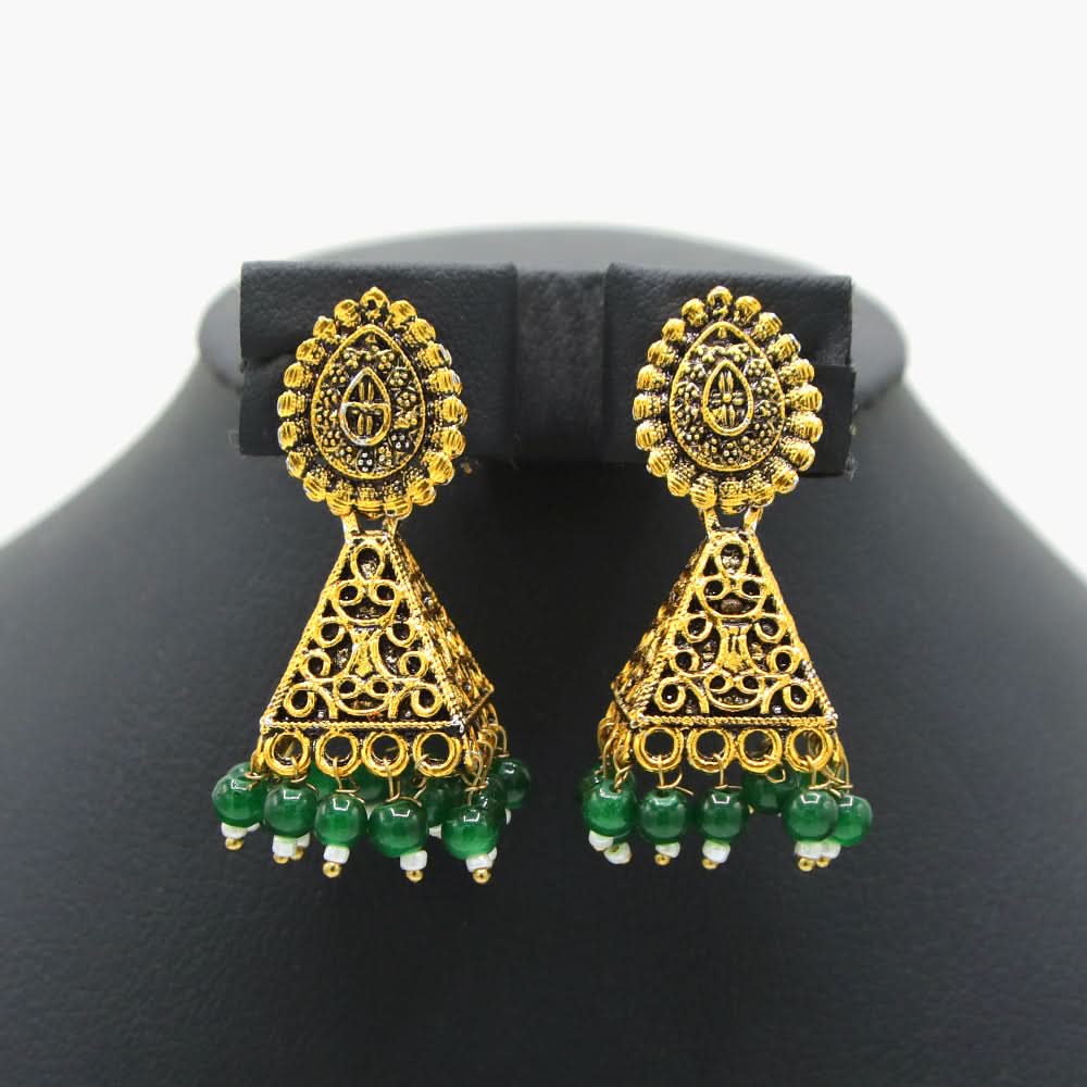 Women's Jumki - Green, Women Earrings & Tops, Chase Value, Chase Value