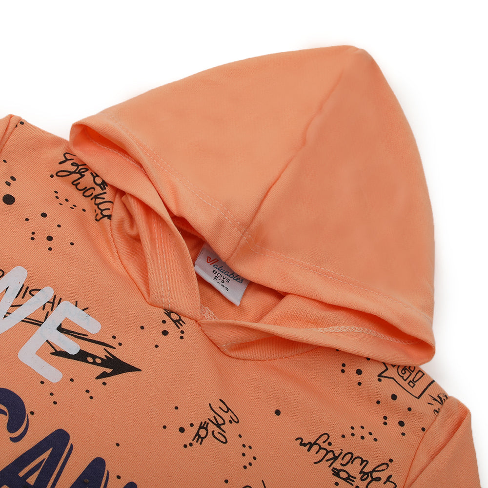 Boys Full Sleeves Hoodie - Peach, Boys Hoodies & Sweat Shirts, Chase Value, Chase Value