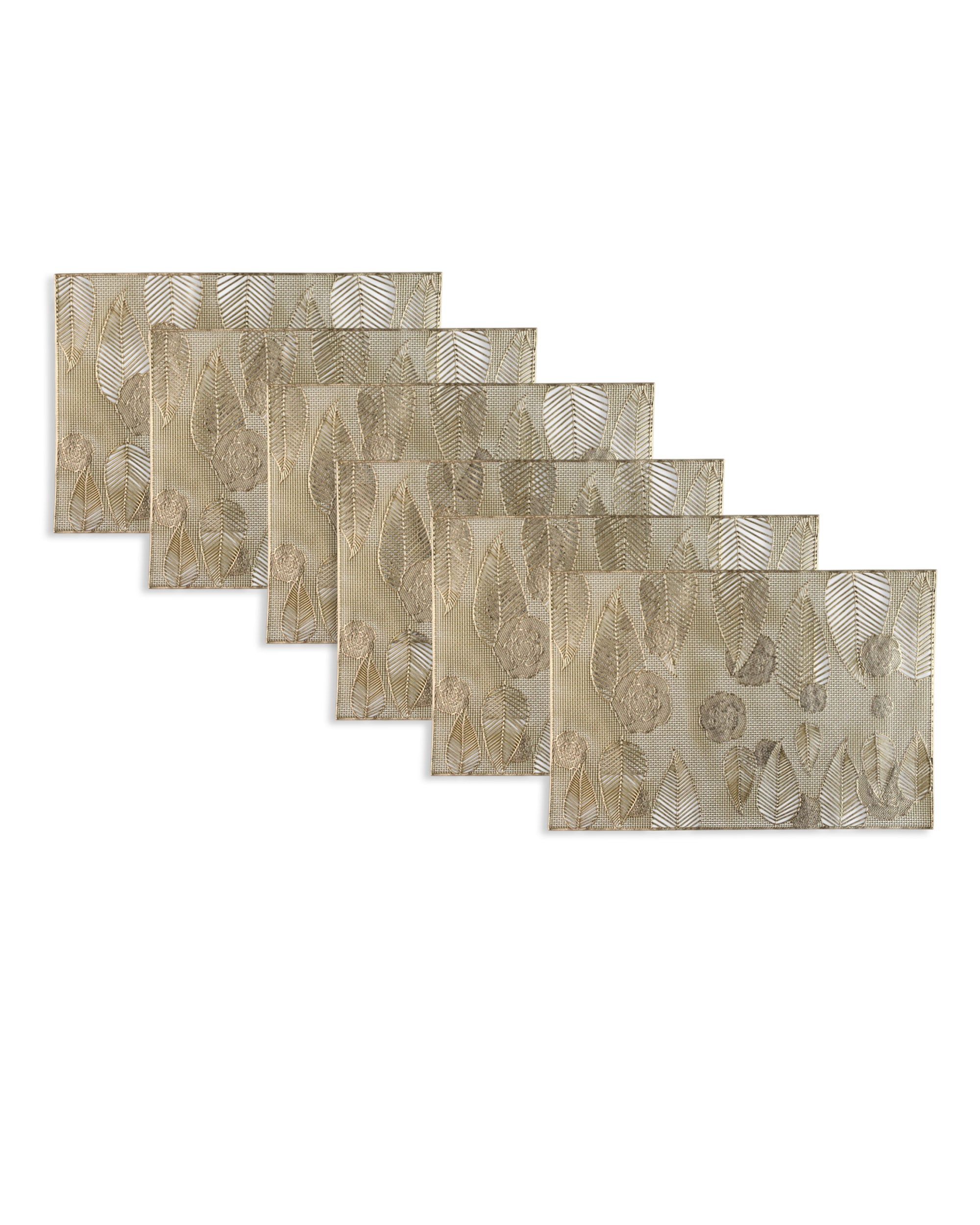 Cutwork Gold Table Mats (6 Piece Set)