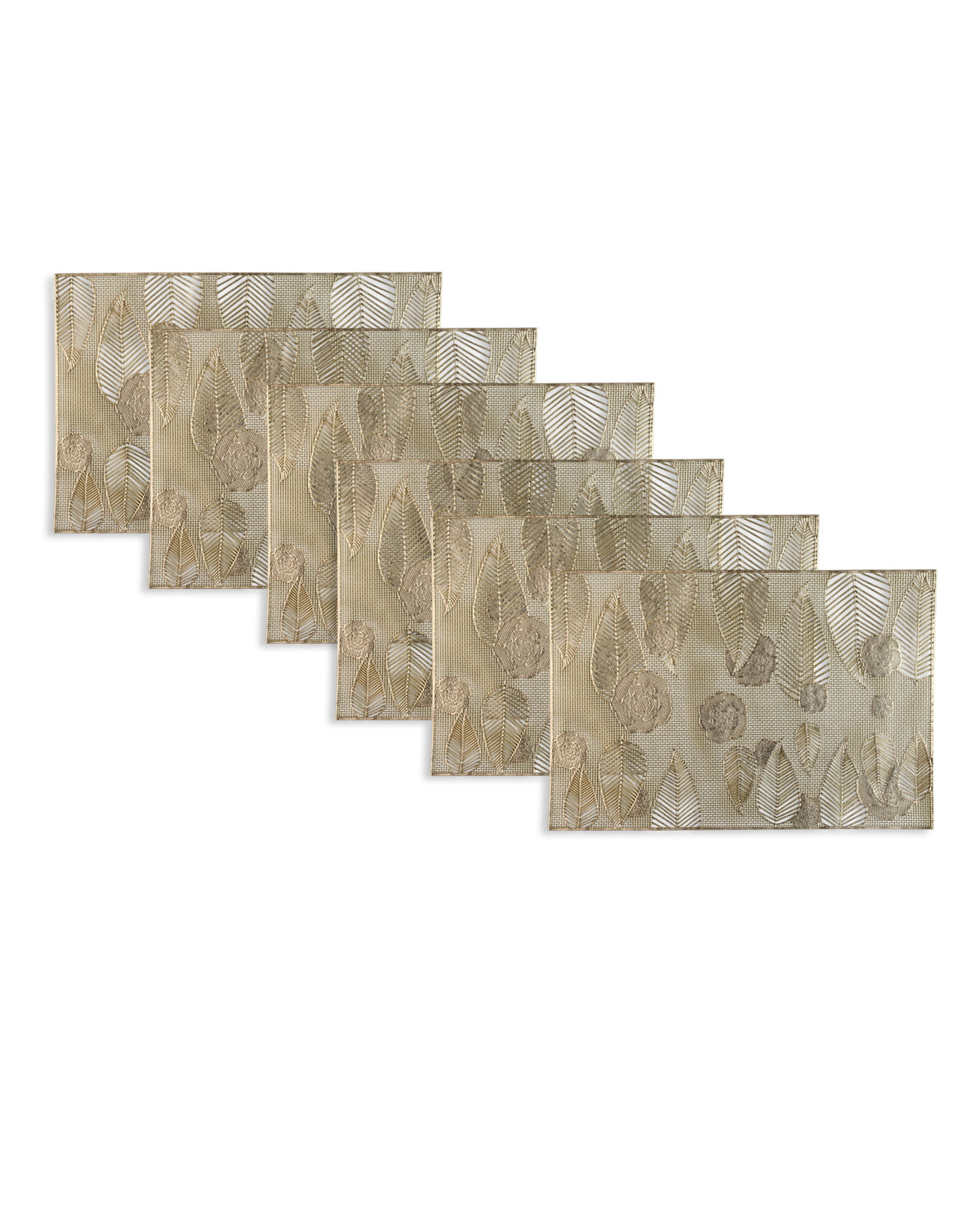 Cutwork Gold Table Mats (6 Piece Set)
