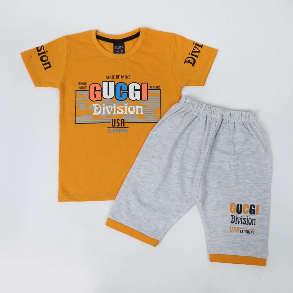 Boys Half Sleeves Suit - Yellow, Boys Sets & Suits, Chase Value, Chase Value