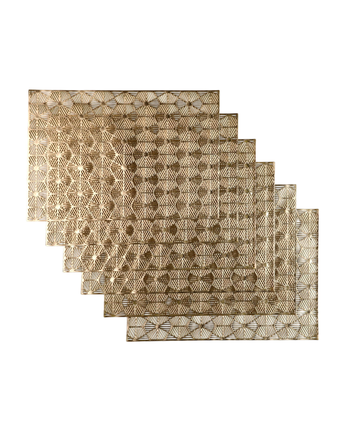 Cutwork Gold Table Mats (6 Piece Set)
