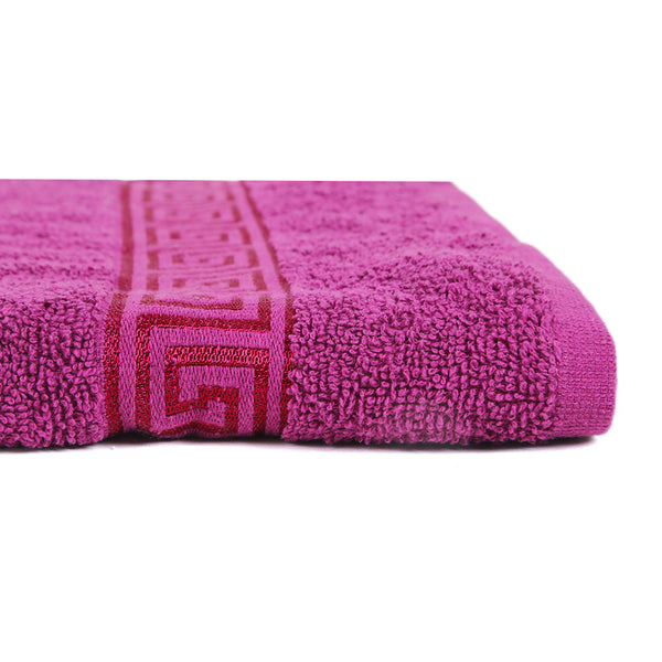 Bath Towel Greek Border - Purple