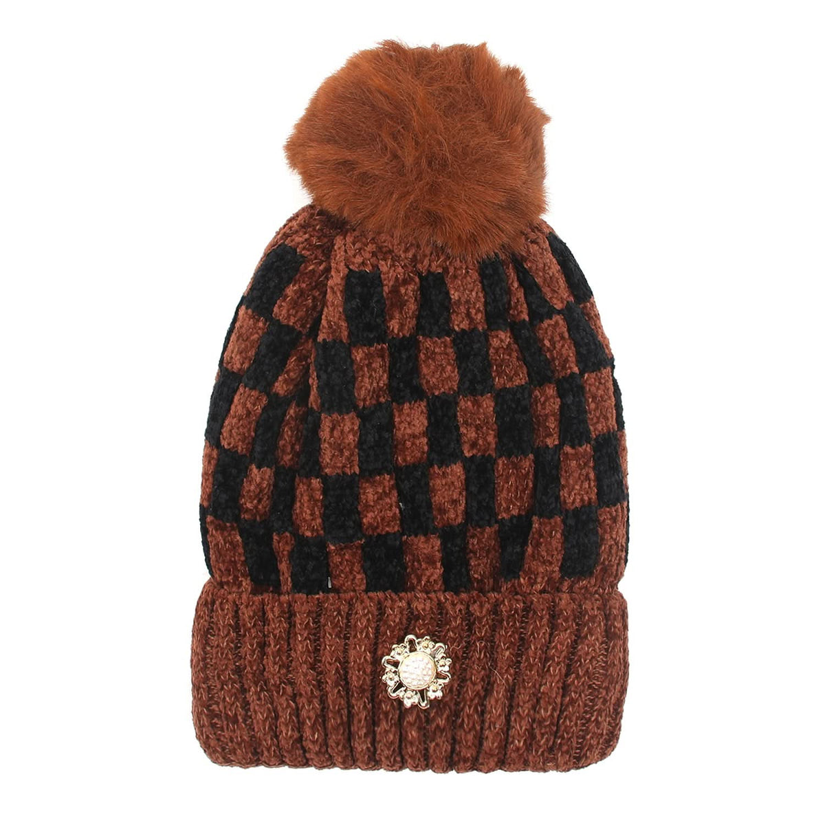 Kids Woolen Cap - Brown, Boys Caps & Gloves, Chase Value, Chase Value