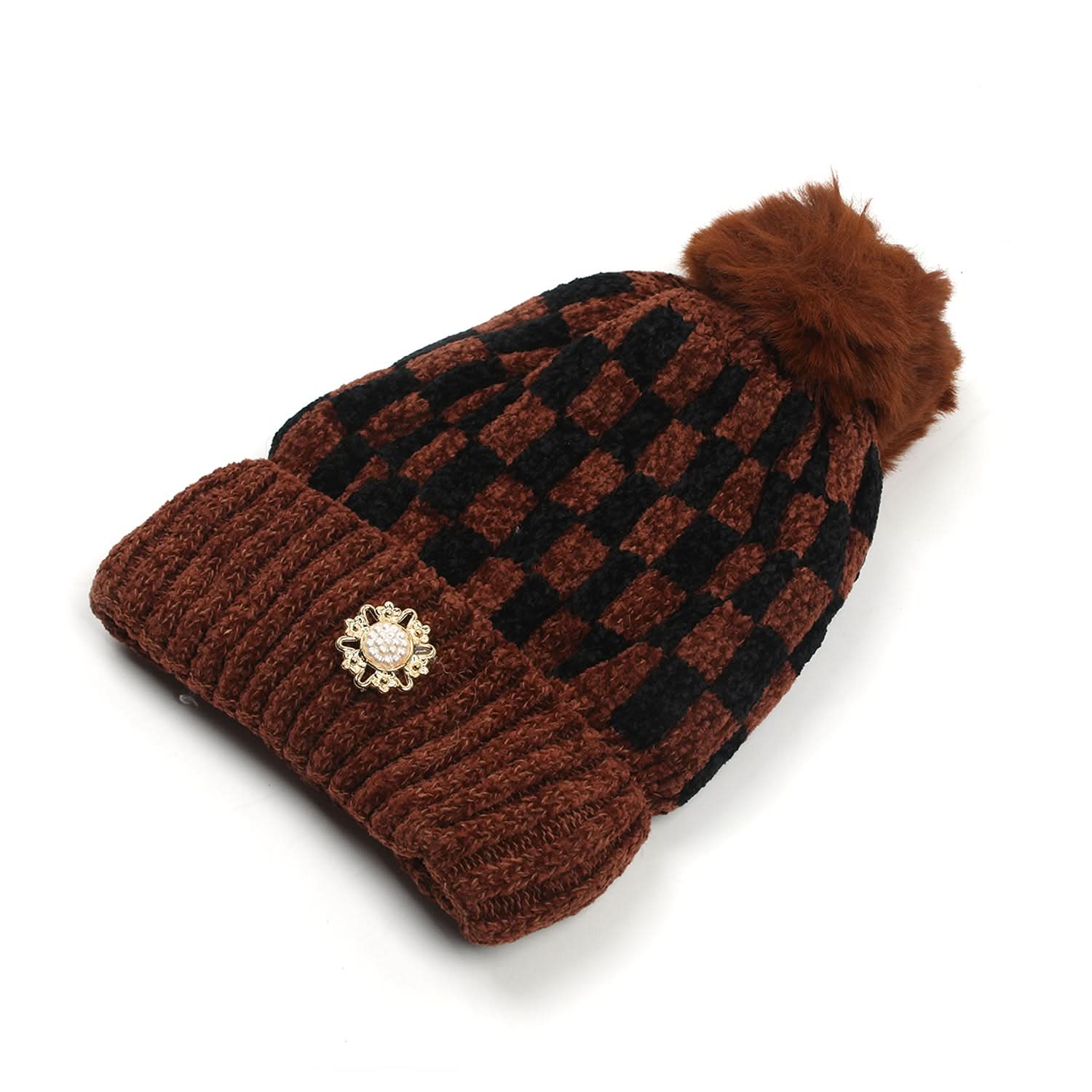 Kids Woolen Cap - Brown, Boys Caps & Gloves, Chase Value, Chase Value