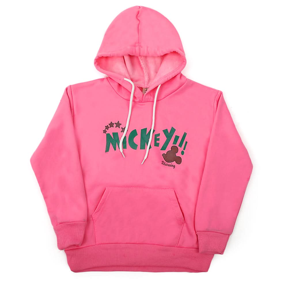 Girls Full Sleeves Hoodie T-Shirt - Pink, Girls Hoodies & Sweat Shirts, Chase Value, Chase Value