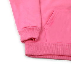 Girls Full Sleeves Hoodie T-Shirt - Pink